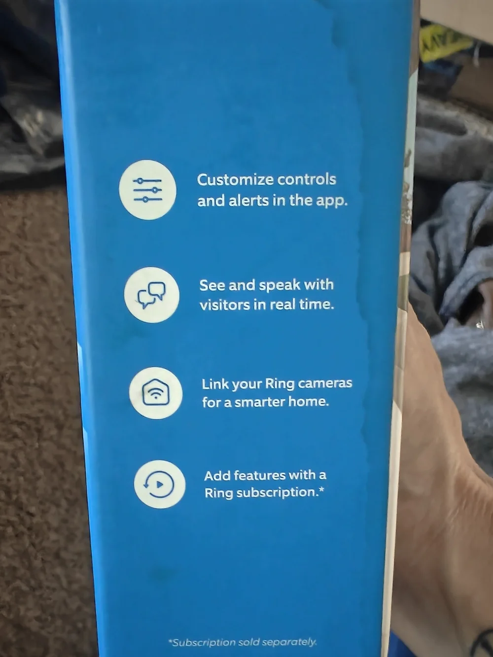 Ring Wired Doorbell Pro - Silver and Black with Blue Accent